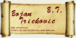 Bojan Tričković vizit kartica